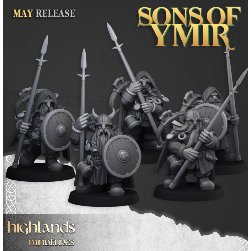 Higlands Miniatures 3D-Rangers Nains (toutes options d'armes)   