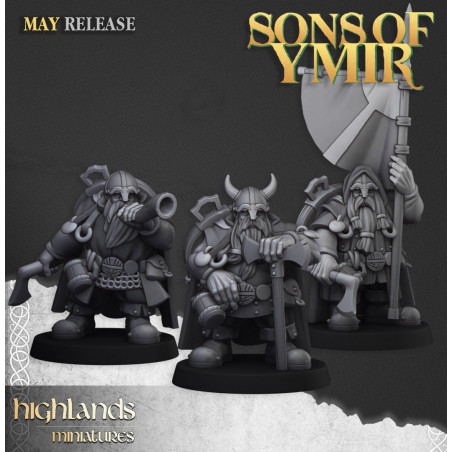 Higlands Miniatures 3D-Rangers Nains (toutes options d'armes)   