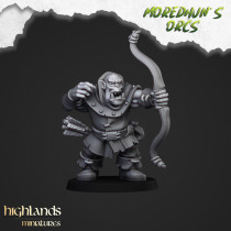 Higlands Miniature- Orc Warriors arme de base bouclier   