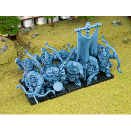 Higlands Miniature- Orc Warriors arme de base bouclier   