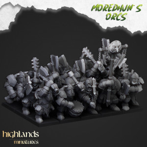 Higlands Miniature- Orc Warriors avec arc   