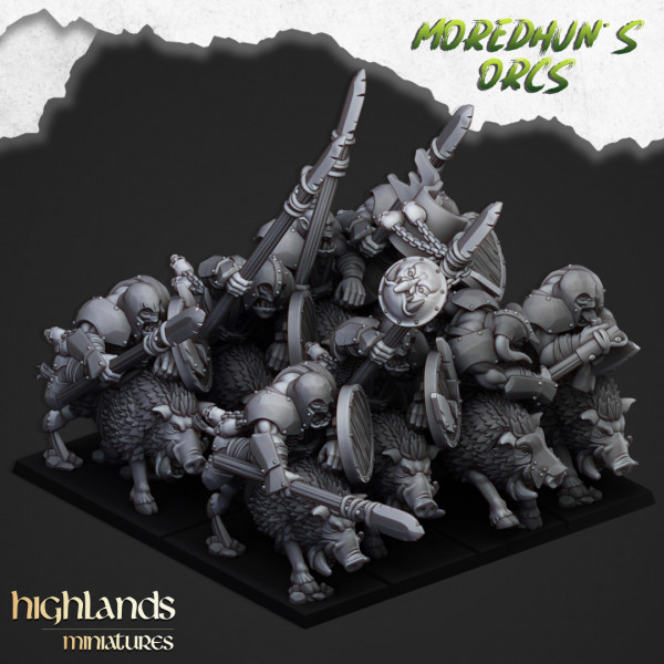 Higlands Miniature-Gobelins sur Squig avec Lances   