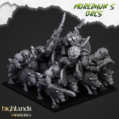 Higlands Miniature-Gobelins sur Squig avec Lances   