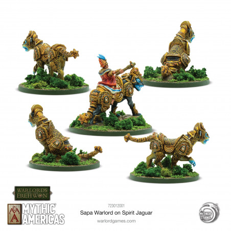 Warlord Games-Inca Sapa Warlord on spirit jaguar 