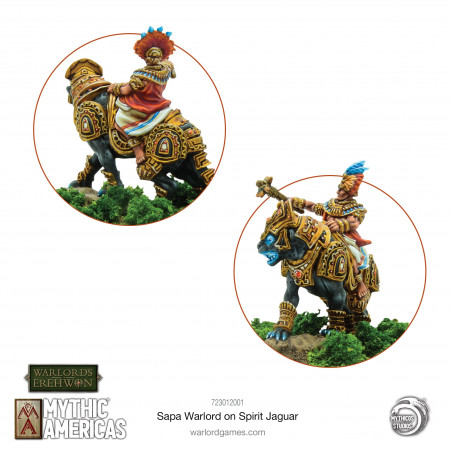 Warlord Games-Inca Sapa Warlord on spirit jaguar 