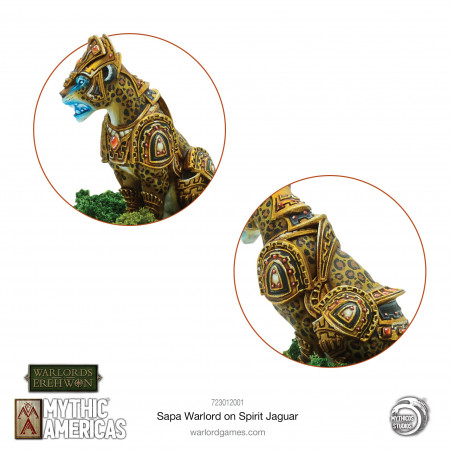Warlord Games-Inca Sapa Warlord on spirit jaguar 