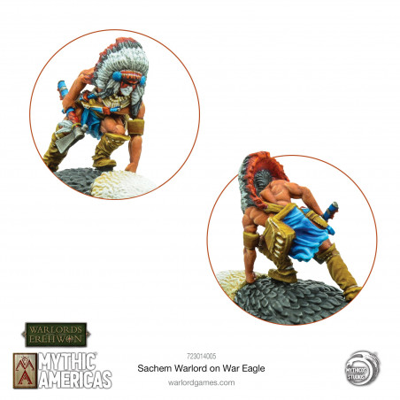Warlord Games-Tribal Nations Sachem on war eagle 