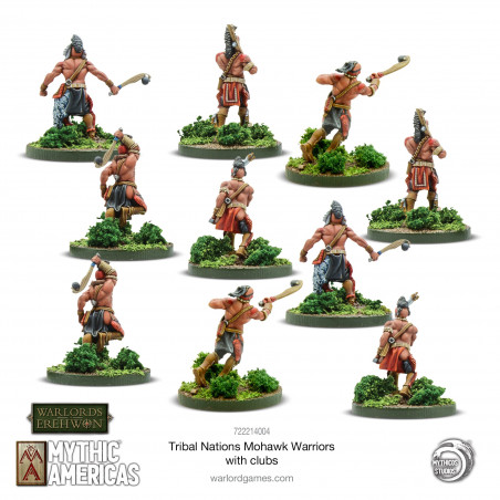 Warlord Games-Tribal nations Mohawk warriors with clubs 
