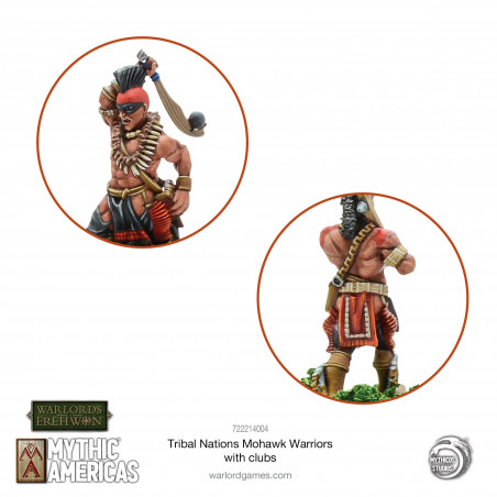 Warlord Games-Tribal nations Mohawk warriors with clubs 