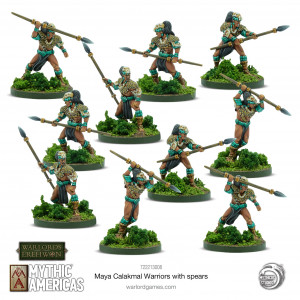 Warlord Games-Maya Calakmal warriors with spears 
