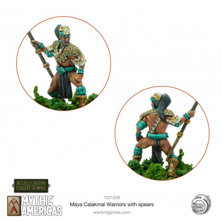Warlord Games-Maya Calakmal warriors with spears 