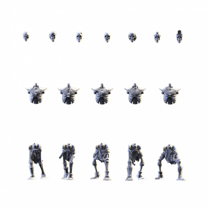Txarly Factory-Skeletons Lance et boucliers 
