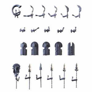 Txarly Factory-Skeletons Lance et boucliers 
