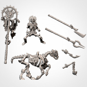 Txarly Factory-Battle Bearer Skeleton on foot/horse 