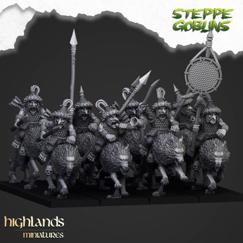 Higlands Miniature-Steppe Goblin Sur loups 