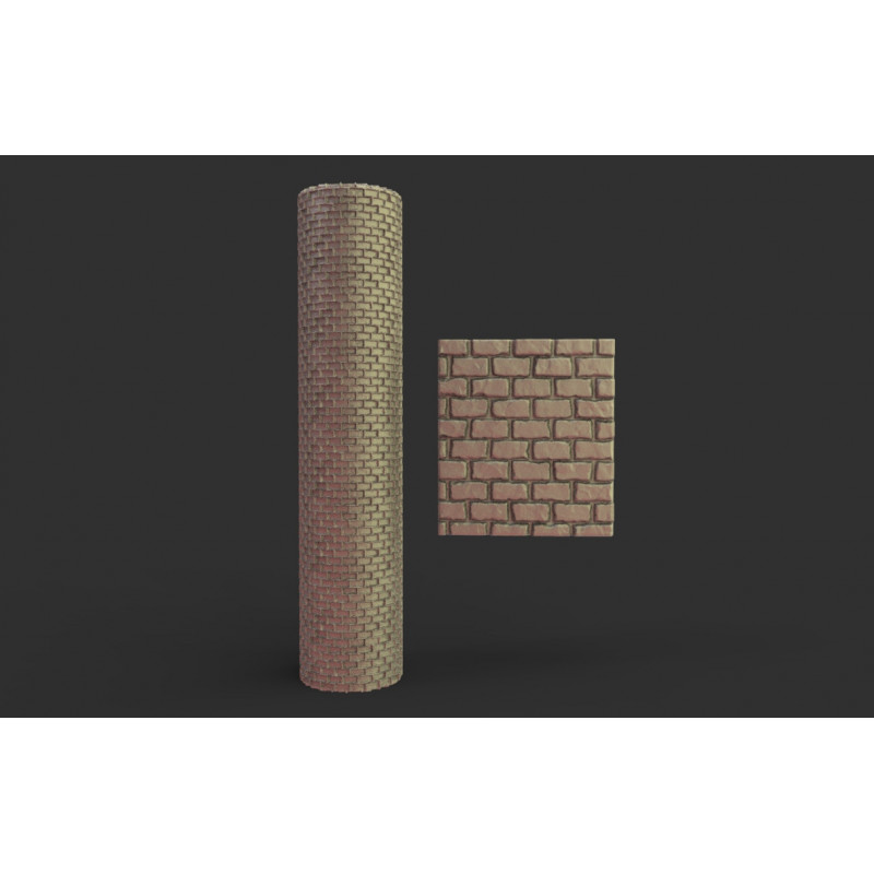 Rouleau texturé 4 pour socles Impréssion 3D pour jeux de figurines 