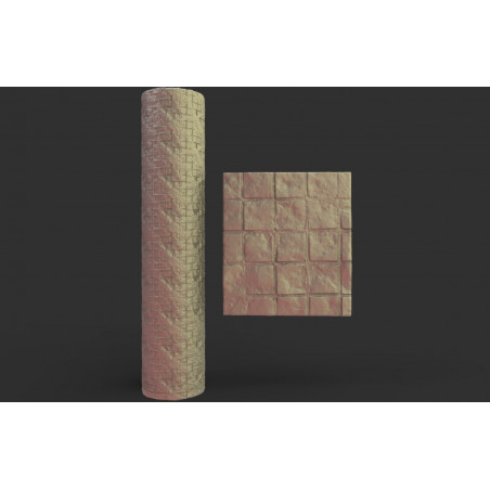 Rouleau texturé 6 pour socles Impréssion 3D pour jeux de figurines 