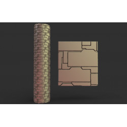 Rouleau texturé 11 pour socles Impréssion 3D pour jeux de figurines 