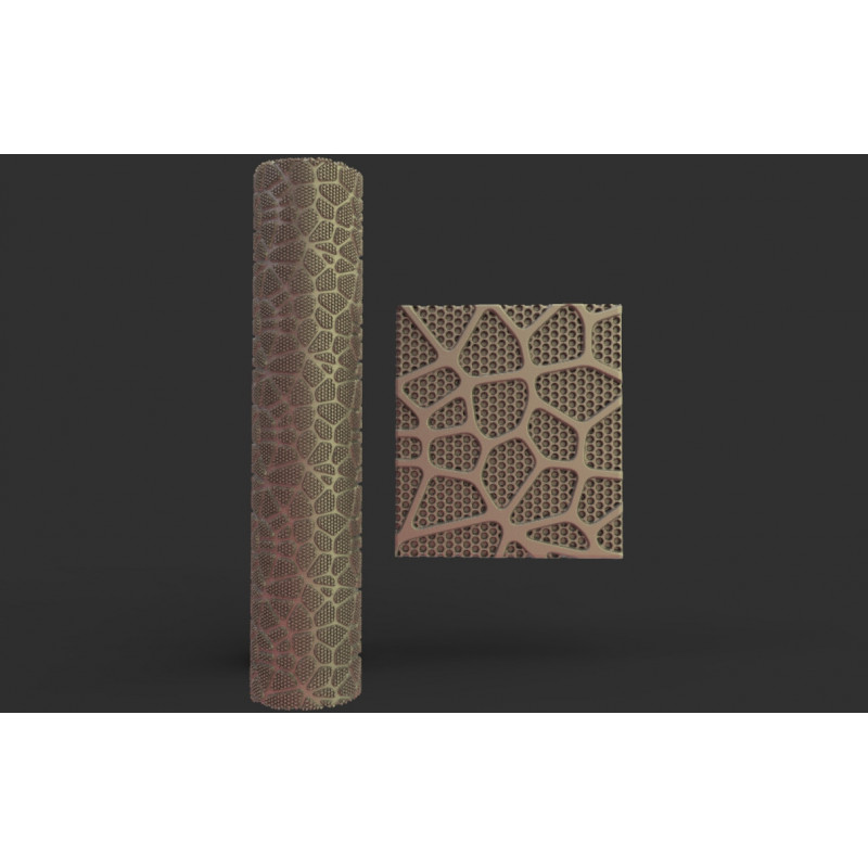 Rouleau texturé 13 pour socles Impréssion 3D pour jeux de figurines 