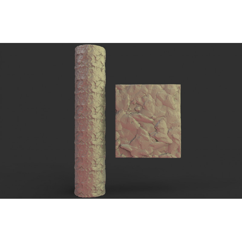 Rouleau texturé 14 pour socles Impréssion 3D pour jeux de figurines 