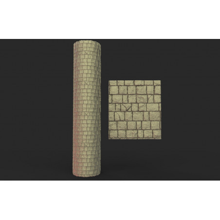 Rouleau texturé 19 pour socles Impréssion 3D pour jeux de figurines 