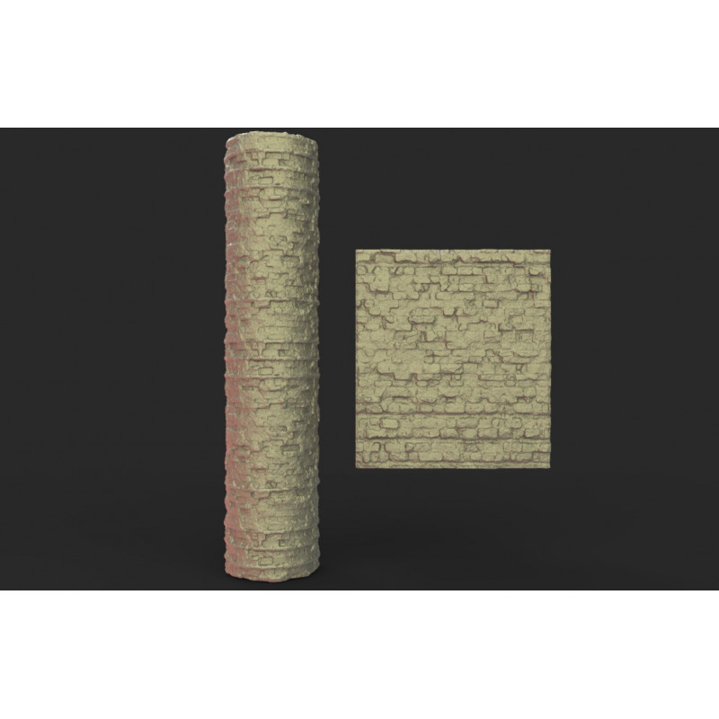 Rouleau texturé 21 pour socles Impréssion 3D pour jeux de figurines 