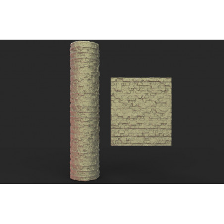 Rouleau texturé 21 pour socles Impréssion 3D pour jeux de figurines 