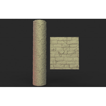 Rouleau texturé 22 pour socles Impréssion 3D pour jeux de figurines 
