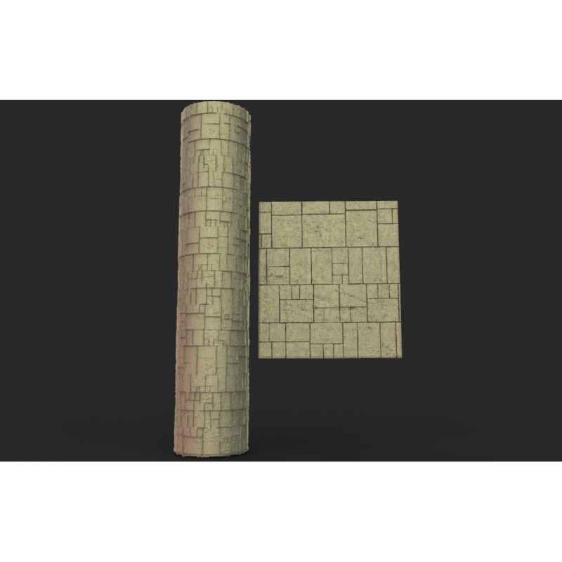 Rouleau texturé 23 pour socles Impréssion 3D pour jeux de figurines 