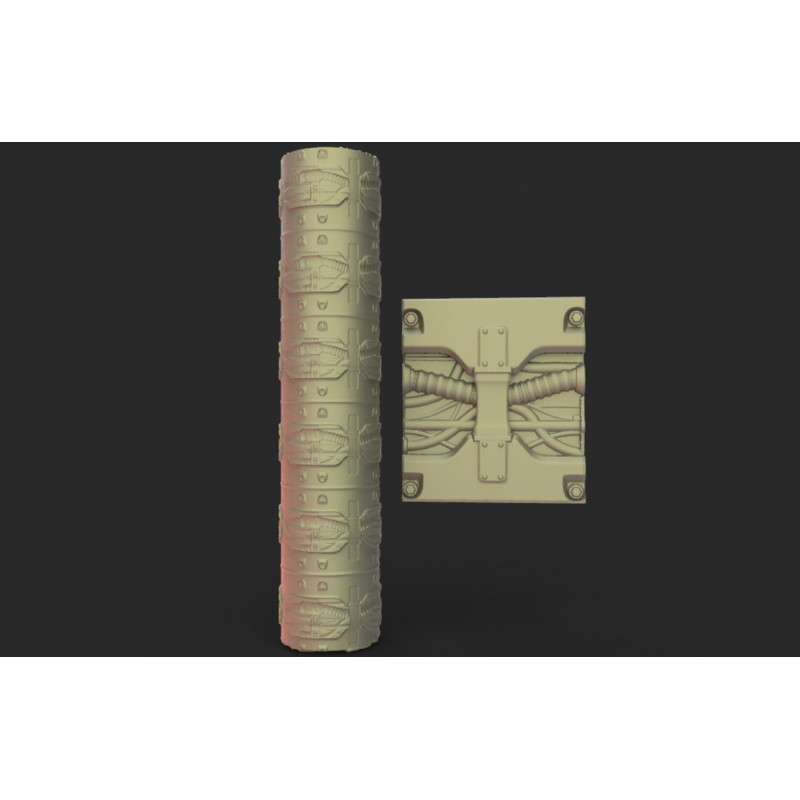 Rouleau texturé 24 pour socles Impréssion 3D pour jeux de figurines 