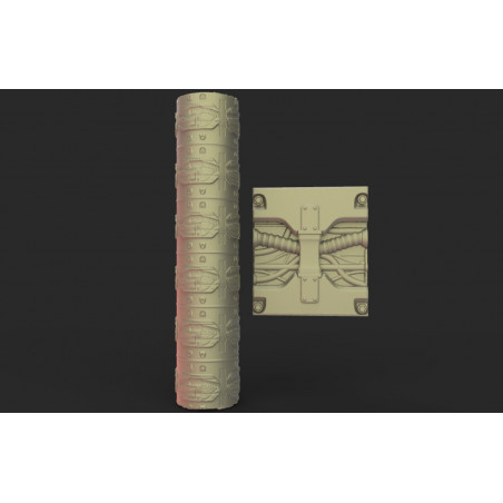 Rouleau texturé 24 pour socles Impréssion 3D pour jeux de figurines 