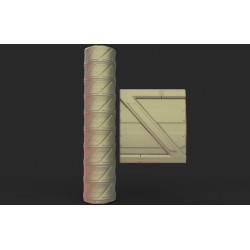 Rouleau texturé 25 pour socles Impréssion 3D pour jeux de figurines 