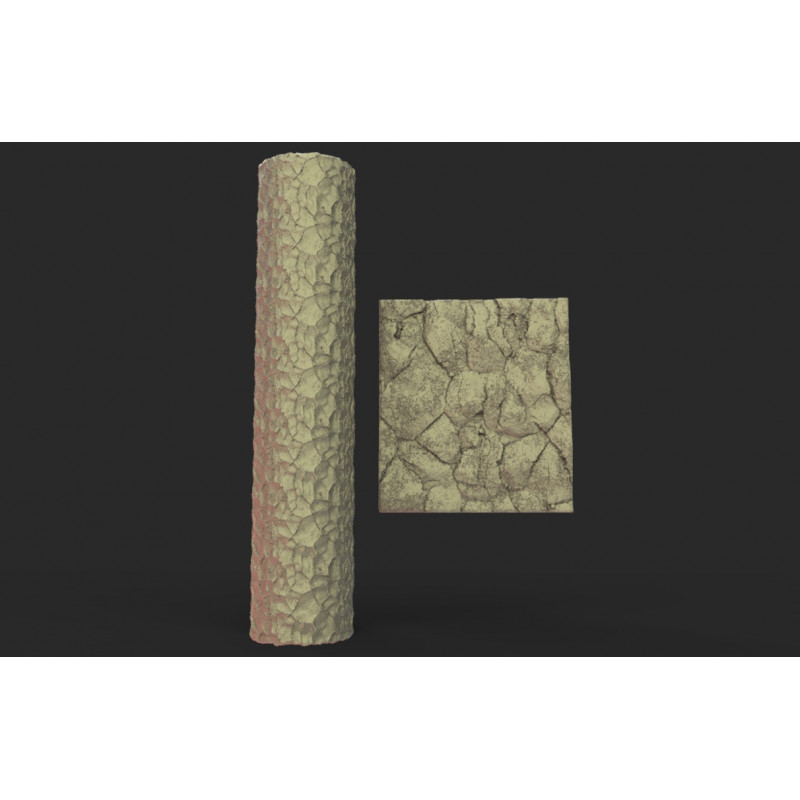 Rouleau texturé 28 pour socles Impréssion 3D pour jeux de figurines 
