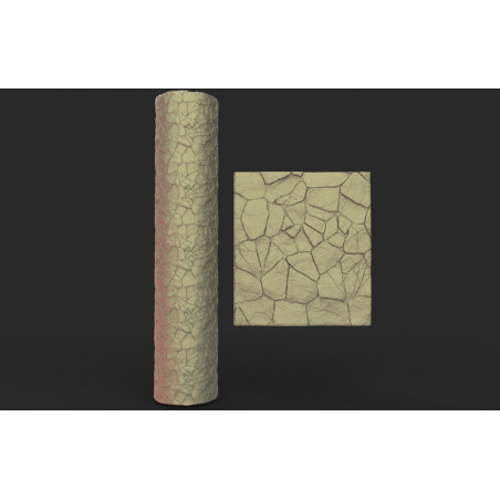 Rouleau texturé 30 pour socles Impréssion 3D pour jeux de figurines 
