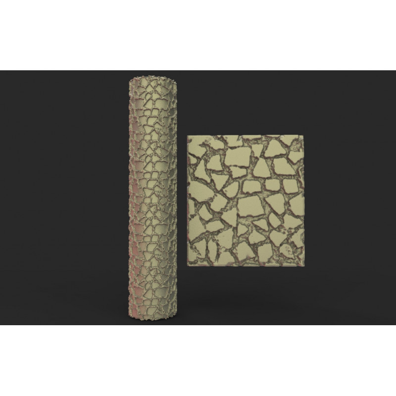 Rouleau texturé 31 pour socles Impréssion 3D pour jeux de figurines 