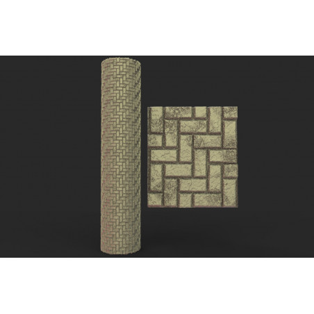 Rouleau texturé 35 pour socles Impréssion 3D pour jeux de figurines 