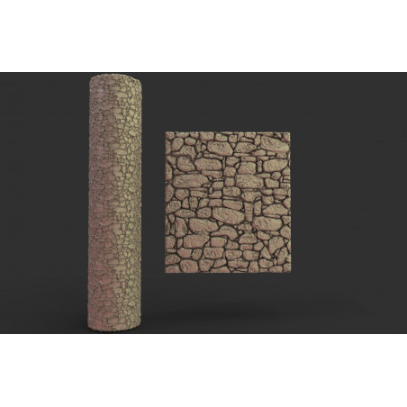 Rouleau texturé 15 pour socles Impréssion 3D pour jeux de figurines
