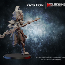 Figurine 3D Résine pour jeux de figurines Space elves-Banshee 1 