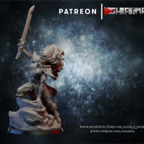 Figurine 3D Résine pour jeux de figurines Space elves-Banshee 1 