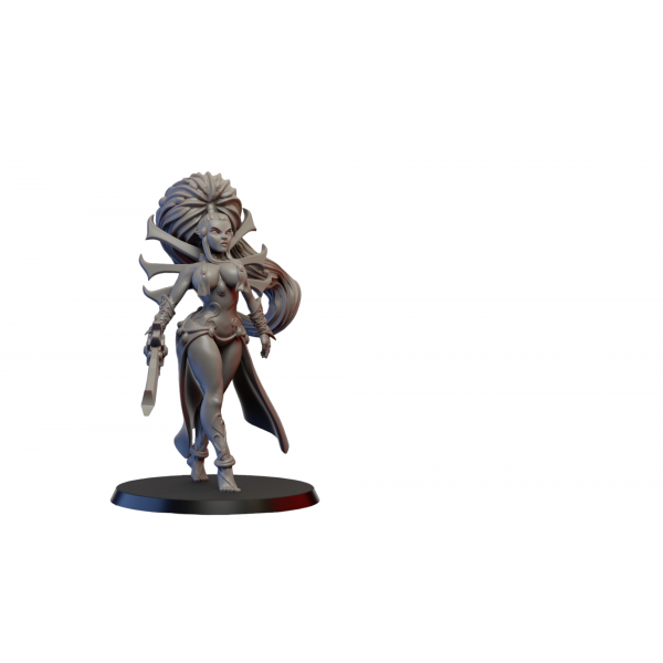 Figurine imprimée en 3D Résine pour jeux de figurines Eldar pinup 