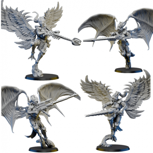 Figurine 3D Eldar noir harpie 1