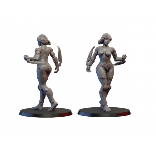 Figurine imprimée en 3D Résine pour jeux de figurines Cyber Assassin