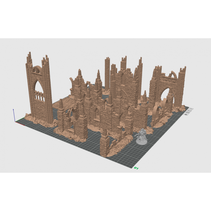 Décors GameScape 3D – Terrain modulaire 28/32 mm en filament

