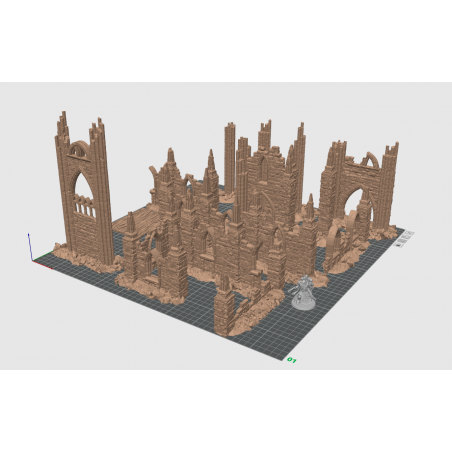 Décors GameScape 3D – Terrain modulaire 28/32 mm en filament


