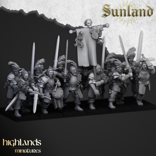 Higland Miniature Sunland - Joueurs d'épées