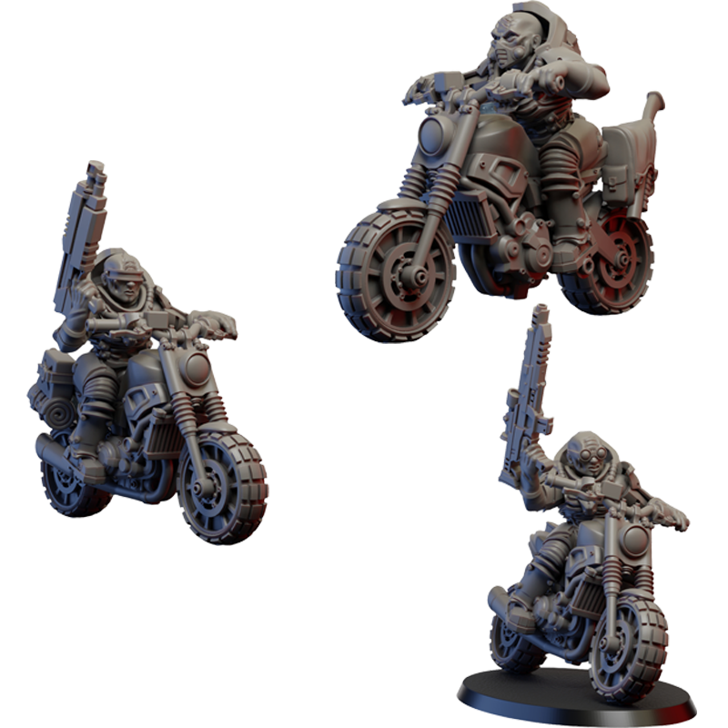 Figurine imprimée en 3D Résine pour jeux de figurines Cultiste-Moto 1 