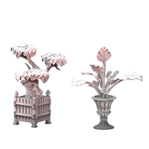 Last Sword-Garden bushes and pots 