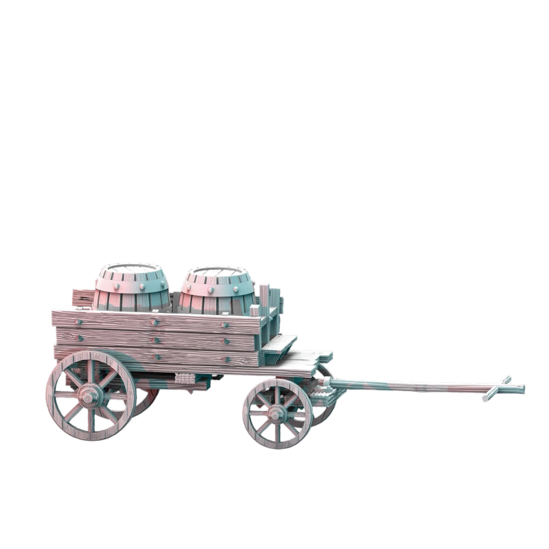 Last Sword-Supply wagon and barrels 