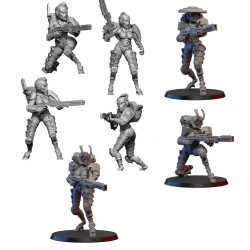 Figurines Proxy Tau – Ghamak Sci-Fi Résine 28/32 mm

