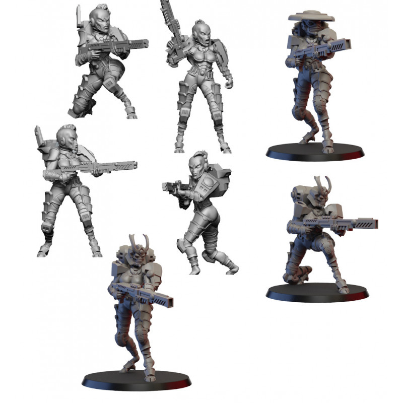 Figurines Proxy Tau – Ghamak Sci-Fi Résine 28/32 mm

